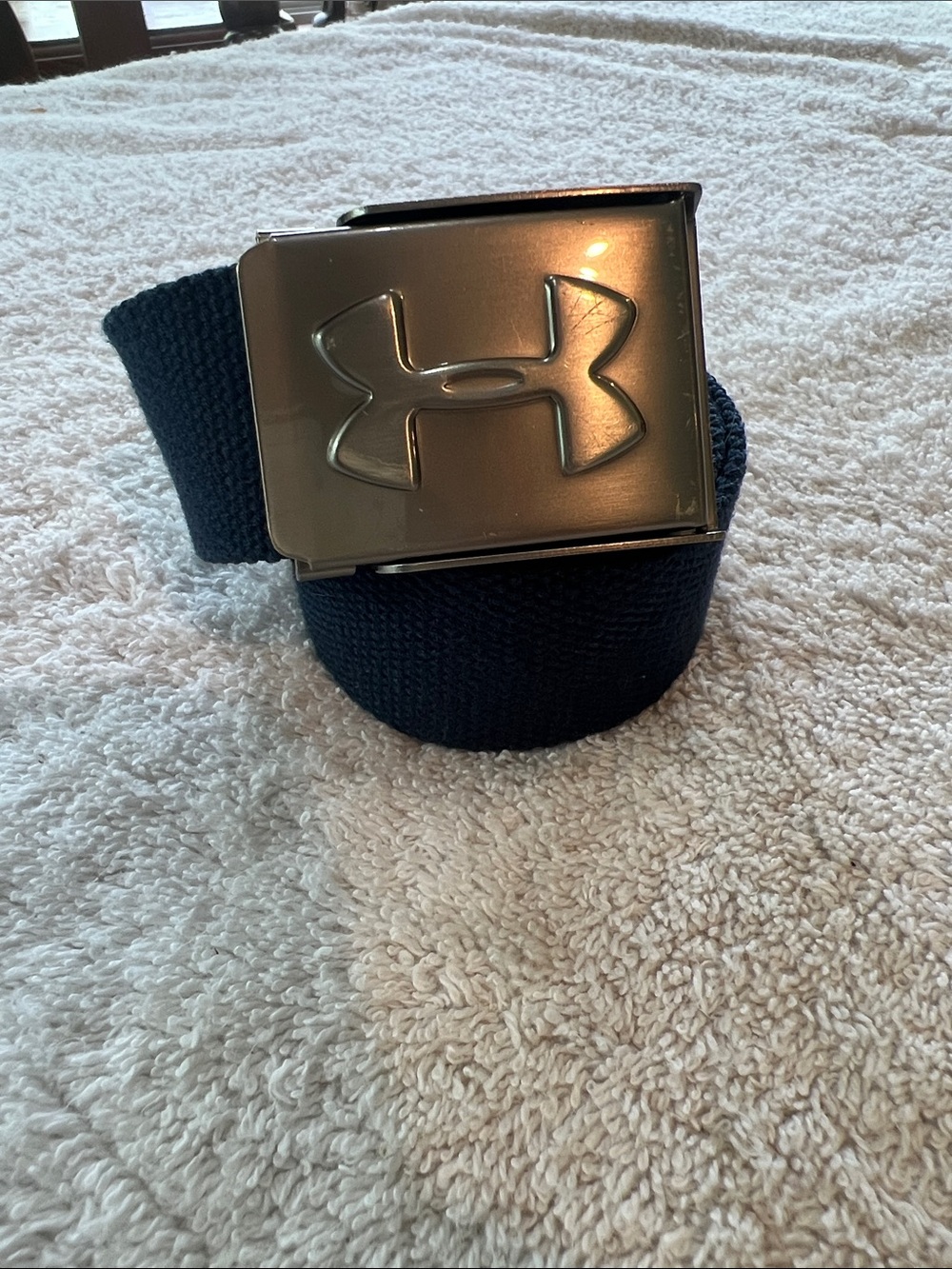 Under Armour Black Webbing Belt with Metallic Buckle 36”